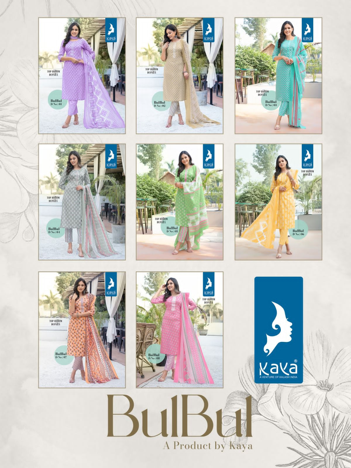 Bulbul By Kaya 01-08 Readymade Salwar Suits Catalog